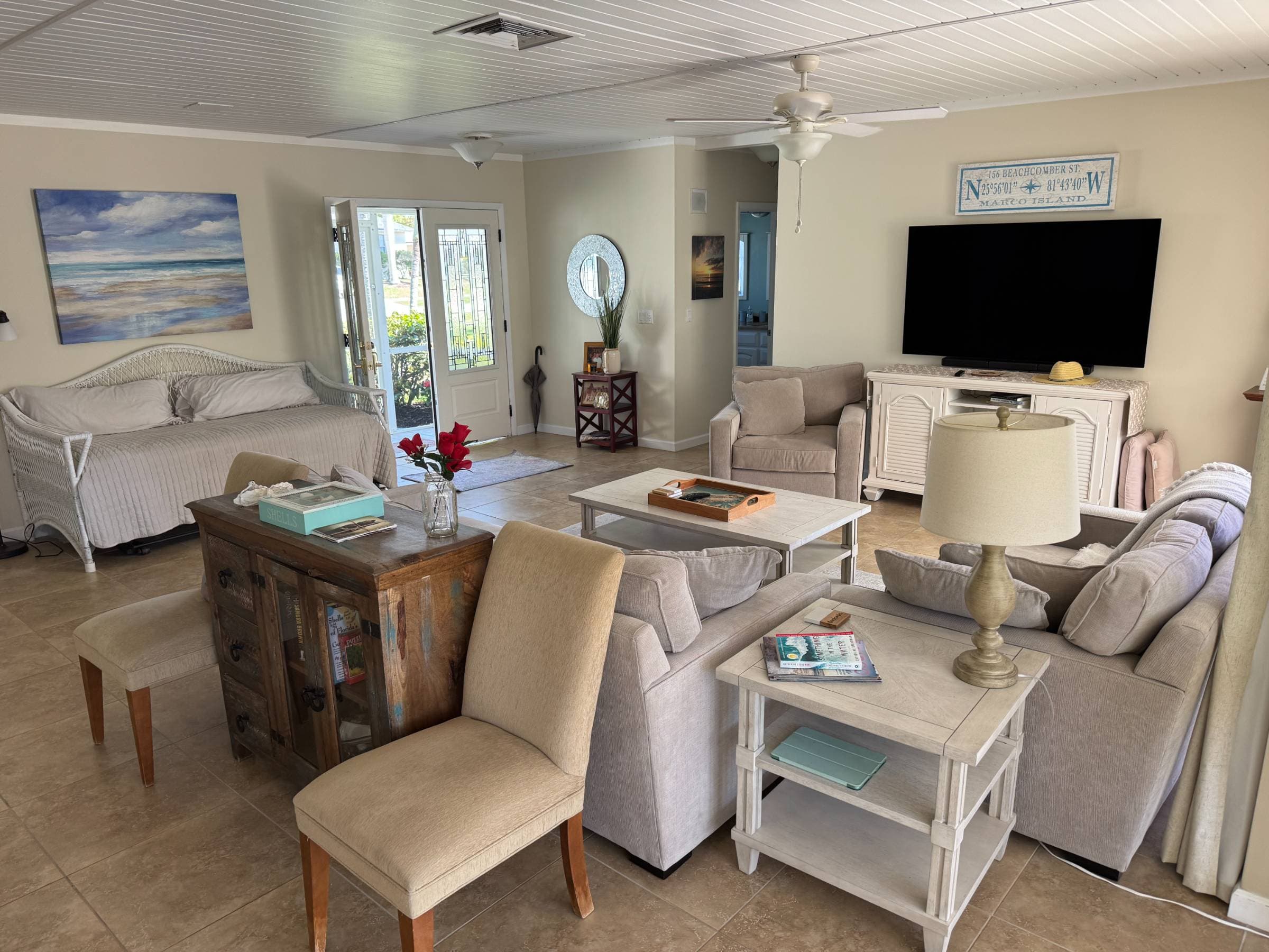 Living area from the dining area